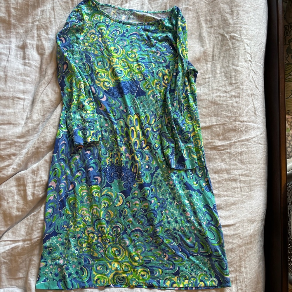 Lilly Pulitzer Pima boat neck 3/4 sleeve dress